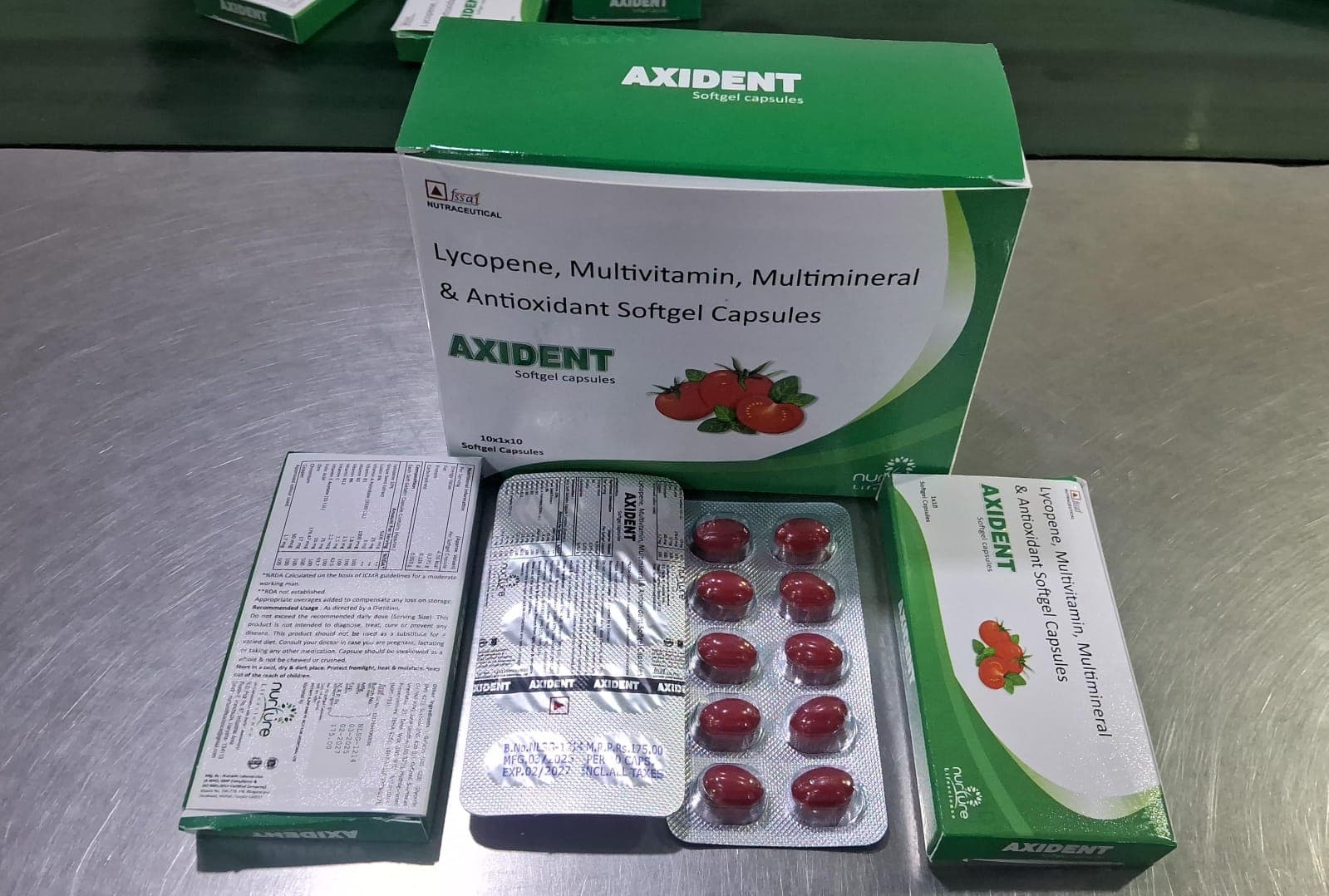 AXIDENT Soft Gelatin Capsules & Drops - Pharmaceutical Product by Nurture Lifescience